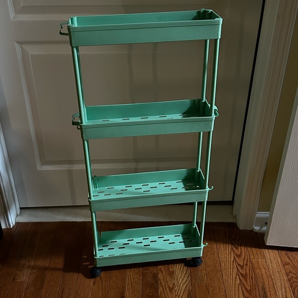Green Rolling Storage Cart - Picture 2 of 4